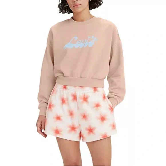 Levi’s Cropped Graphic Logo Sweatshirt - Picture 1 of 5